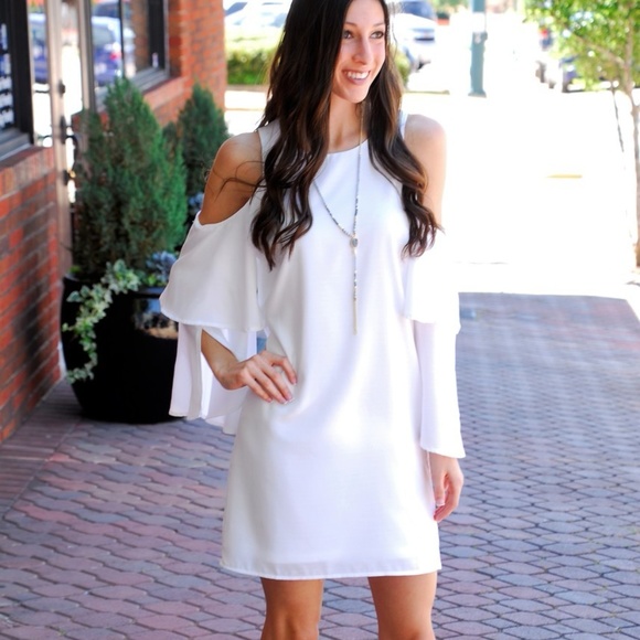 Ripple Bell Sleeve Dress - Picture 2 of 5